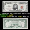 1963 $5 Red Seal United States Note Fr-1536 Grades Choice CU