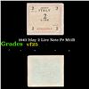 1943 Itlay 2 Lire Note P# M11B Grades vf+