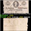 1863 Confederate States 50 Cents Note T-63 Grades vf++