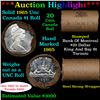 ***Auction Highlight*** Full Roll of Silver 1965 Canadian Dollar with Queen Elizabeth II, 20 Coins i
