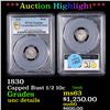 ***Auction Highlight*** PCGS 1830 Capped Bust Half Dime 1/2 10c Graded unc details BY PCGS (fc)