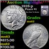 1928-p Peace Dollar $1 Grades Select Unc By SEGS