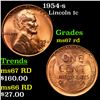 1954-s Lincoln Cent 1c Grades GEM++ Unc RD