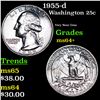 1955-d Washington Quarter 25c Grades Choice+ Unc