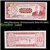 1963 Paraguay 10 Guaranies Note P# 196A Grades Select CU