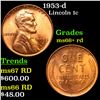 1953-d Lincoln Cent 1c Grades GEM++ RD