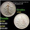 1904 France 1 Franc Silver KM# 844.1 Grades xf
