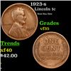 1923-s Lincoln Cent 1c Grades vf++