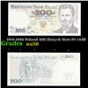 1976-1988 Poland 200 Zlotych Note P# 144B Grades Choice AU/BU Slider