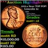 ***Auction Highlight*** 1955-s Lincoln Cent Near TOP POP! 1c Graded GEM++ RD BY USCG (fc)
