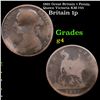 1891 Great Britain 1 Penny, Queen Victoria KM-755 Grades g, good