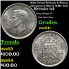 1944 Great Britain 6 Pence (Sixpence) Silver KM# 852 Grades Choice+ Unc