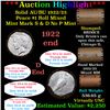 ***Auction Highlight*** AU/BU Slider Brinks Shotgun Peace $1 Roll Solid 1923/1922 all mint marked, n