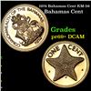 Proof 1974 Bahamas Cent KM-59 Grades GEM++ Proof Deep Cameo