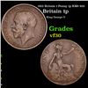 1912 Britain 1 Penny 1p KM# 810 Grades vf++