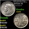 1943D Australia 3 Pence (Threepence) Silver KM# 37 Grades Choice Unc