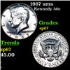 1967 sms Kennedy Half Dollar 50c Grades sp67