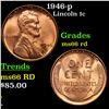 1946-p Lincoln Cent 1c Grades GEM+ Unc RD