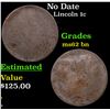 No Date Lincoln Cent 1c Grades Select Unc BN