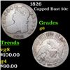 1826 Capped Bust Half Dollar 50c Grades g+