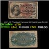Image 1 : 1870's US Fractional Currency 10¢ Fourth Issue Fr-1261 Grades vf++