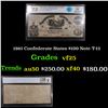 Image 1 : PCGS 1861 Confederate States $100 Note T-13 Graded vf25 By PCGS