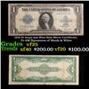 1923 $1 large size Blue Seal Silver Certificate, Fr-238 Signatures of Woods & White Grades vf+