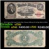 1917 $2 Large Size Legal Tender Note, Thomas Jefferson Fr-59, Sig. Elliott & White Grades vf++