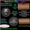 ***Auction Highlight*** Full Roll of Silver 1961 Canadian Dollar with Queen Elizabeth II, 20 Coins i