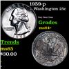 1959-p Washington Quarter 25c Grades Choice+ Unc