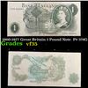 1960-1977 Great Britain 1 Pound Note  P# 374G Grades vf++