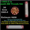 Shotgun Lincoln 1c roll, 1960-d 50 pcs Bank Wrapper.