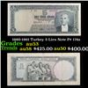 1960-1961 Turkey 5 Lira Note P# 174a Grades Select AU