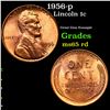 1956-p Lincoln Cent 1c Grades GEM Unc RD