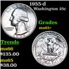 1955-d Washington Quarter 25c Grades GEM+ Unc
