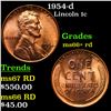 1954-d Lincoln Cent 1c Grades GEM++ RD