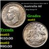 1942 Australia 6 Pence (Sixpence) Silver KM# 38 Grades Select Unc