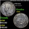 1926 Sweden 1 Krona Silver KM# 786.2 Grades vf++