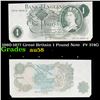 1960-1977 Great Britain 1 Pound Note  P# 374G Grades Choice AU/BU Slider