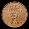 Image 3 : 1964 Denmark 5 Ore KM# 848.1 Grades Select Unc