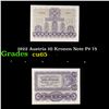 1922 Austria 10 Kronen Note P# 75 Grades Gem CU