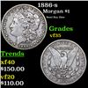 1886-s Morgan Dollar $1 Grades vf++