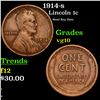 1914-s Lincoln Cent 1c Grades vg+
