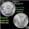 Image 1 : 1883-o Morgan Dollar $1 Grades GEM Unc PL