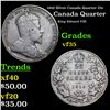 1910 Silver Canada Quarter 25c Grades vf++