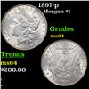 Image 1 : 1897-p Morgan Dollar $1 Grades Choice Unc