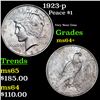 Image 1 : 1923-p Peace Dollar $1 Grades Choice+ Unc