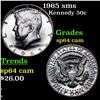 1965 sms Kennedy Half Dollar 50c Grades sp64 cam