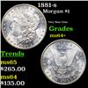 Image 1 : 1881-s Morgan Dollar $1 Grades Choice+ Unc