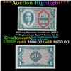 ***Auction Highlight*** Military Payment Certificate (MPC) **Replacement Note** Series 611 $1 Grades